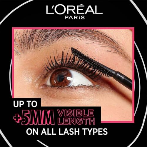L'Oréal Paris Telescopic-Lift Washable Mascara - Lengthening & Volumizing, 36HR Wear, Black