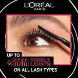 L'Oréal Paris Telescopic-Lift Washable Mascara - Lengthening & Volumizing, 36HR Wear, Black