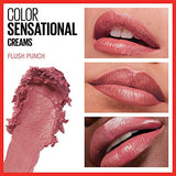 Maybelline Color Sensational Lipstick - Flush Punch, Creamy Nude Pink, Hydrating Formula