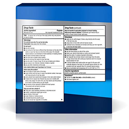 Rogaine 5% Minoxidil Topical Solution – Value Pack (3x 60mL Bottles)