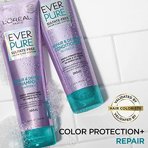 L'Oreal Paris EverPure Repair and Defend Sulfate Free Conditioner for Color-Treated Hair - 8.5 Fl Oz