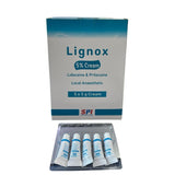 SPI Lignox 5% Lidocaine Cream (5-Tube Pack of 5g)