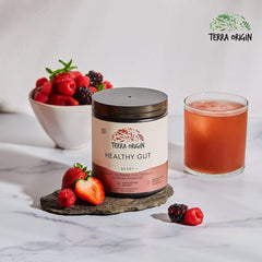 TERRA ORIGIN Healthy Gut Berry with L-Glutamine, Zinc, Glucosamine, Slippery Elm Bark, Marshmallow Root