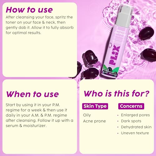 PLIX THE PLANT FIX Jamun Clarifying Fruity Toner (150ml) - Niacinamide & Jamun Extract