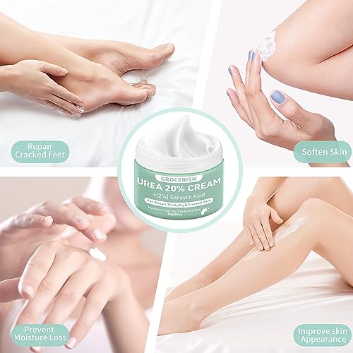 20% Urea Cream for Feet with 2% Salicylic Acid & Hyaluronic Acid - Maximum Strength Callus Remover & Moisturizer