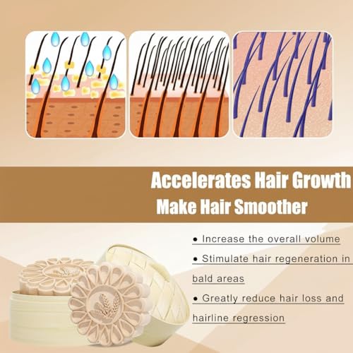 NALACAL Rice Water Shampoo Bar for Hair Growth & Strengthening | 2-in-1 Moisturizing & Repair | Solid Hair Soap