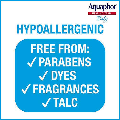 Aquaphor Baby Diaper Rash Paste 3.5 oz - Soothing Protection for Sensitive Skin