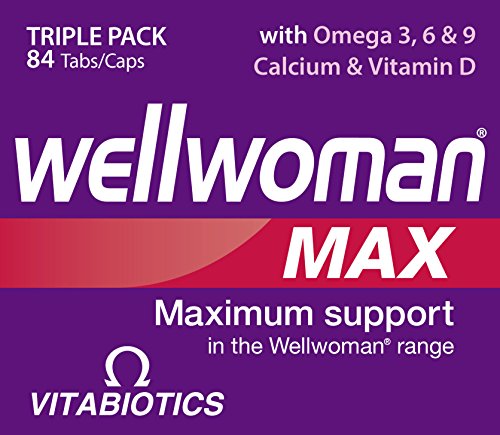 Vitabiotics WellWoman Max Women's Multivitamin - Omega 3, 6, 9 & Calcium D - 84 Count