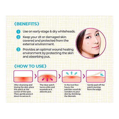 Olive Young Care Plus Spot Patch (102ea x 4packs) - Acne Absorbing Hydrocolloid Patch for Skin Trouble Care