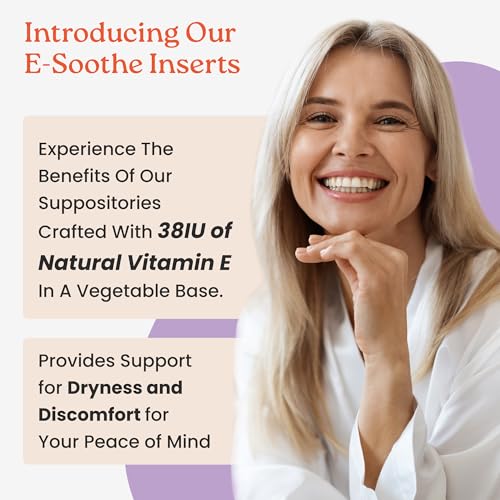 NewLife Naturals Vitamin E Suppositories 38IU - Natural Dryness & Menopause Relief, 24 Inserts