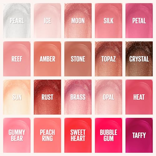Maybelline Lifter Gloss - Hydrating Lip Gloss with Hyaluronic Acid - Crystal, Golden Neutral - 0.18 oz