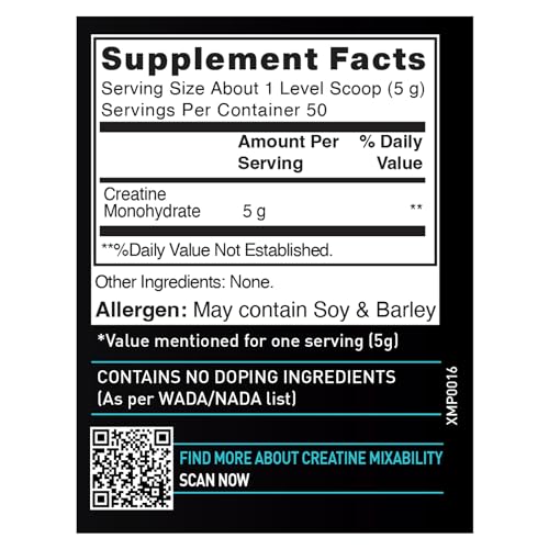 MuscleBlaze Creatine Monohydrate 250g (80 Servings) Unflavoured | Trustified Certified