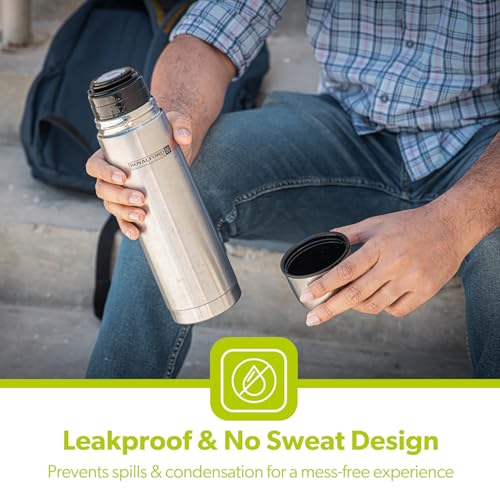 Royalford Stainless Steel Thermos Flask with Cup - 750ml (Hot & Cold)
