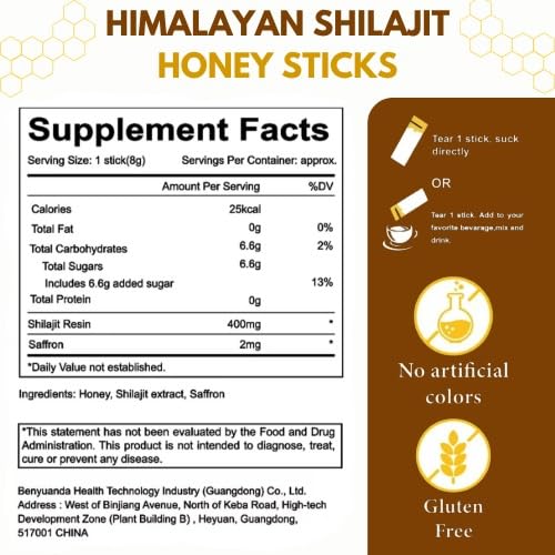 Himalayan Shilajit 30 Sticks - Pure Natural Resin for Energy, Stamina & Vitality - Convenient Stick Packs for Strength & Endurance