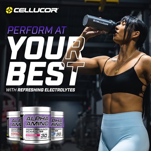 Cellucor Alpha Amino Performance BCAAs – Icy Blue Razz – 13.4oz (381g) – BCAAs + EAAs for Recovery & Performance
