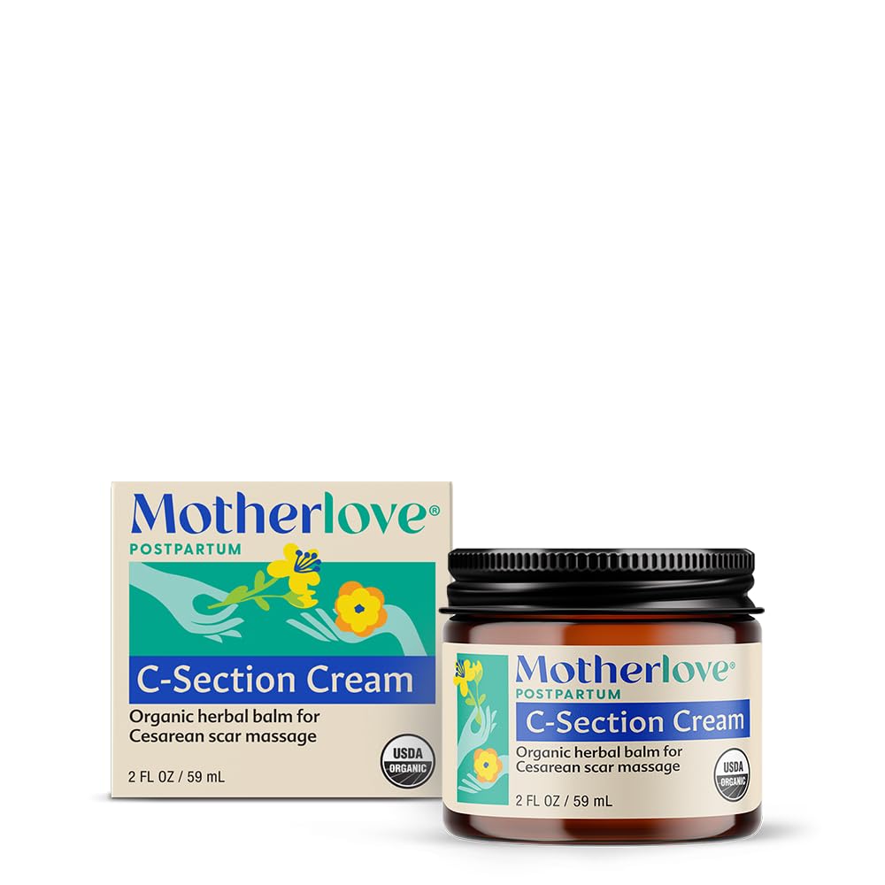 Motherlove Organic C-Section Scar Balm - Herbal Massage Cream (2 oz)