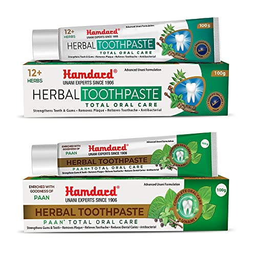 Hamdard Herbal & Paan Total Oral Care Antibacterial Toothpaste - Combo Pack (2 x 100gm)