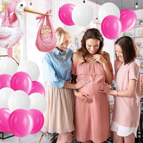 Outdoor Wooden Rattling Stork Set for Birth Announcement & Baby Showers