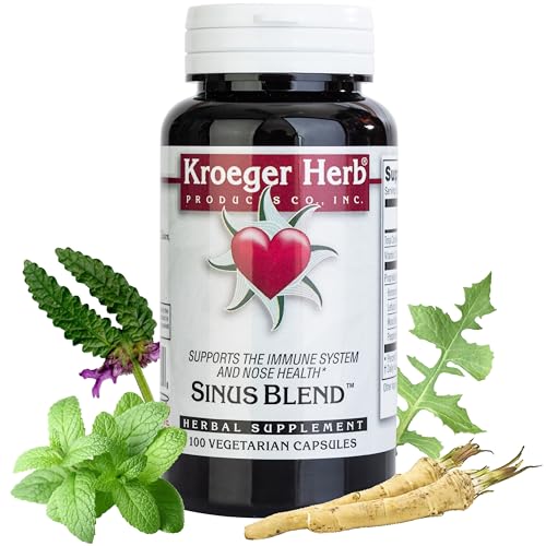 Kroeger Herb Sinus Blend Capsules - 100 Count for Congestion Relief