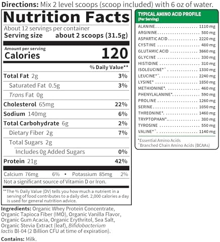 Garden of Life Organic Whey Protein: Vanilla - Grass-Fed & Delicious