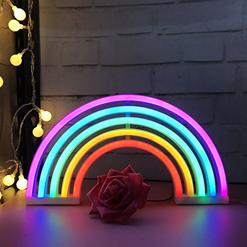Neon Rainbow LED Sign - Decorative Wall Light for Kids Room & Party Decor