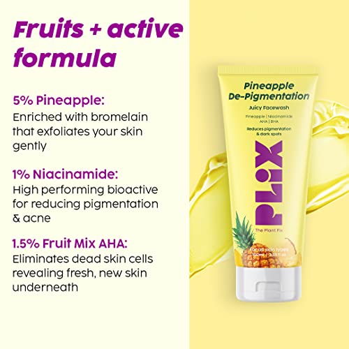 PLIX 5% Pineapple Foaming Face Wash & Serum Combo for Pigmentation & Dark Spots