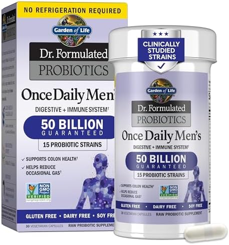 Garden of Life Dr. Formulated Probiotics for Men - Daily Gut Health Support