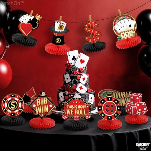 KatchOn Big Casino Centerpieces - 12 Pack Table Decorations for Las Vegas Theme Parties