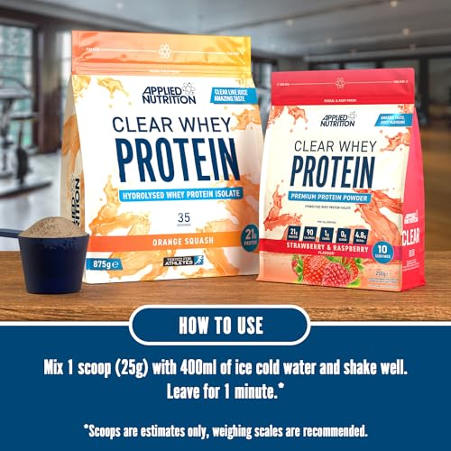 Applied Nutrition Clear Whey Isolate - High Protein Powder, Fruit Juice Style Flavors | Strawberry & Raspberry