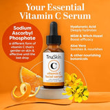 TruSkin Vitamin C Face Serum – Anti Aging Brightening Serum with Hyaluronic Acid & Vitamin E – Reduces Dark Spots & Fine Lines – 2 Fl Oz
