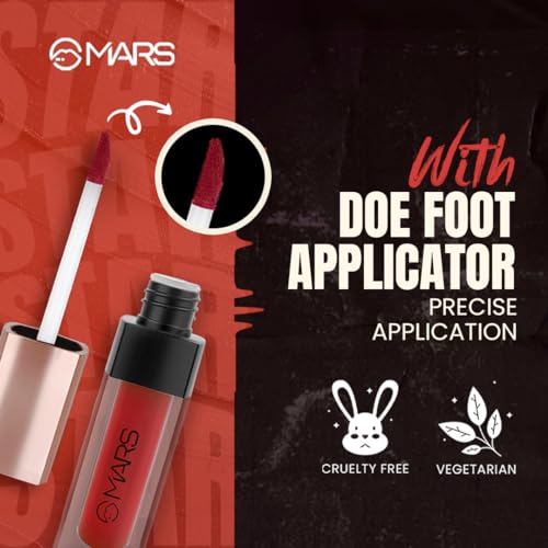 MARS Popstar Drying Liquid Mousse Lipstick - Matte Finish | 12-Hour Wear | Transferproof & Waterproof (03-Chorus Girl) | 6.0 ml