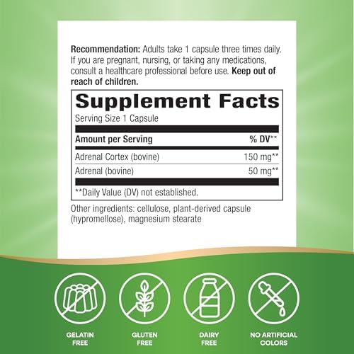 Nature's Way ADRENergize with Adrenal Cortex & Whole Adrenal, Energy Support*, 50 Capsules