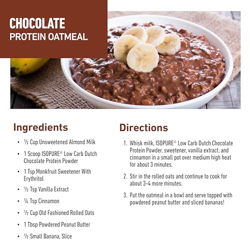 Isopure Low Carb Whey Protein Isolate Powder - Dutch Chocolate 3 lbs with Immune Support