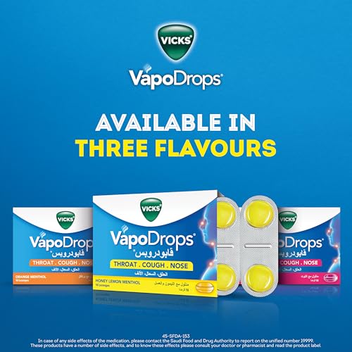 Vicks VapoDrops Cough & Sore Throat Lozenges - Berry Menthol (16 Count)