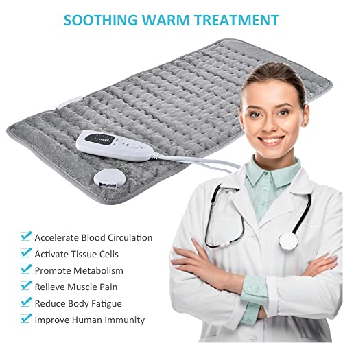 Premium Electric Heating Pad for Back & Shoulder Pain Relief (12"x24")