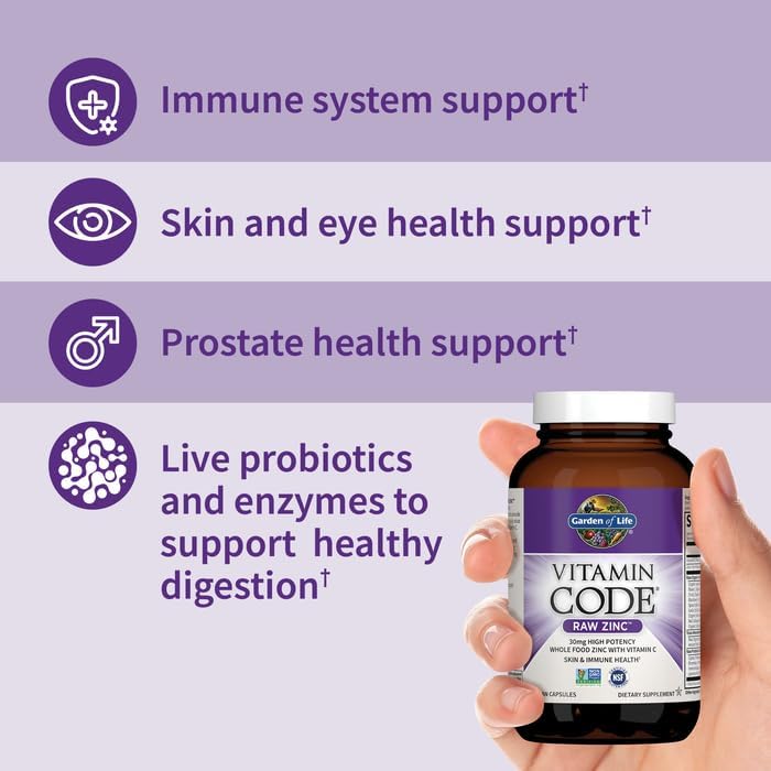 Garden of Life Vitamin Code Raw Zinc - 60 Veggie Caps