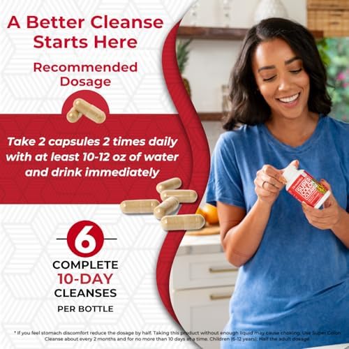 Health Plus Super Colon Cleanse 530mg 240 Capsules - Natural Digestive & Detox Support