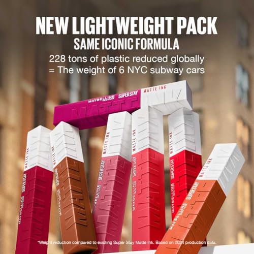 Maybelline New York Super Stay Matte Ink Liquid Lipstick – 16H Longwear, Transferproof, Smudgeproof – Shade 510 Charmer