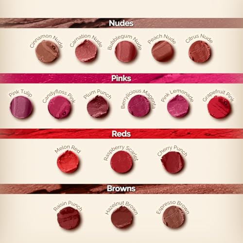Mamaearth Moisture Matte Long Stay Lipstick - 01 Carnation Nude – 2g | With Avocado Oil & Vitamin E | 12-Hour Stay, Smudge-Proof & Non-Drying