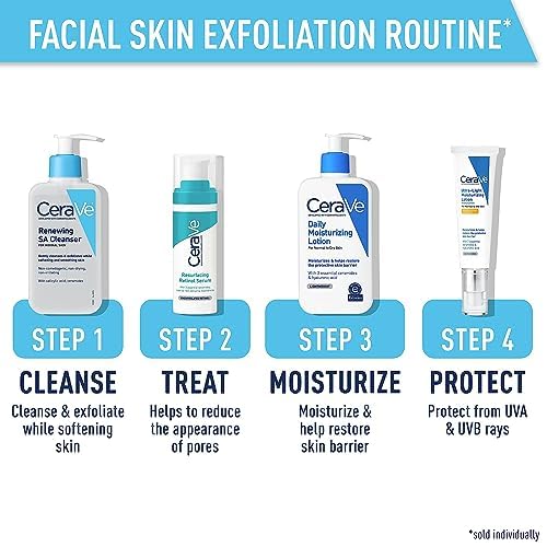 CeraVe SA Cleanser | Salicylic Acid BHA Exfoliant for Face | 16 Ounce