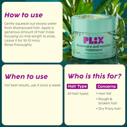 PLIX THE PLANT FIX Rosemary Shampoo and Hair Mask for Damaged Hair Repair