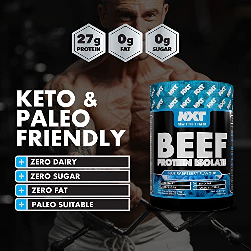 NXT Nutrition Beef Protein Isolate 540g - Blue Raspberry Dairy Free