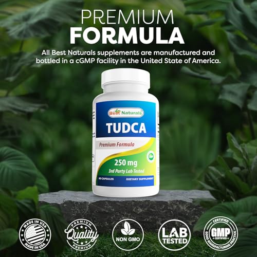 Best Naturals TUDCA 250mg (Tauroursodeoxycolic Acid) - 60 Veggie Capsules
