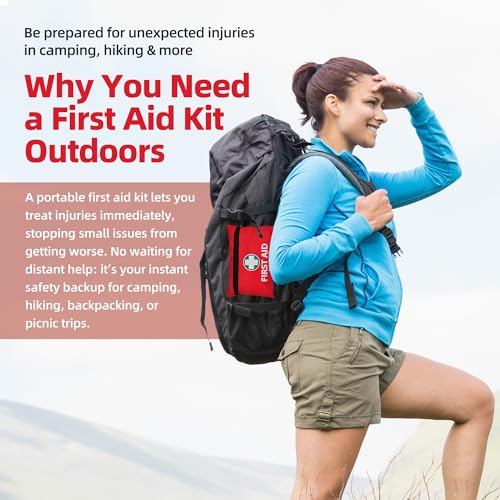 General Medi Mini First Aid Kit – 110-Piece Emergency Kit with Foil Blanket & Scissors