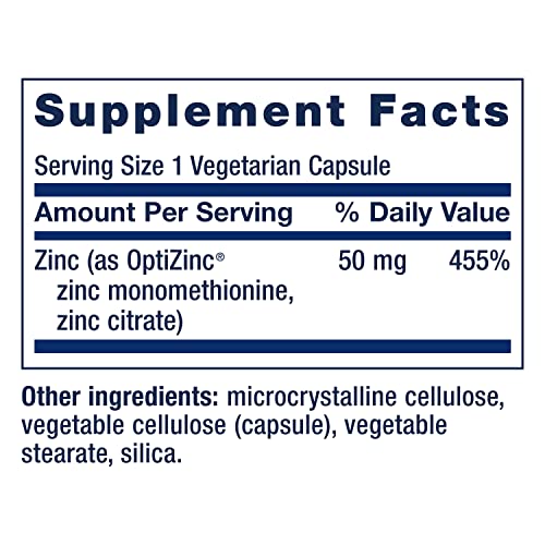 Life Extension Zinc Capsules, 50mg - 90 Vegetarian Capsules