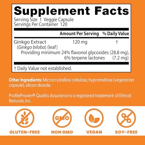 Doctor's Best, Extra Strength Ginkgo, 120 mg, 120 Veggie Caps