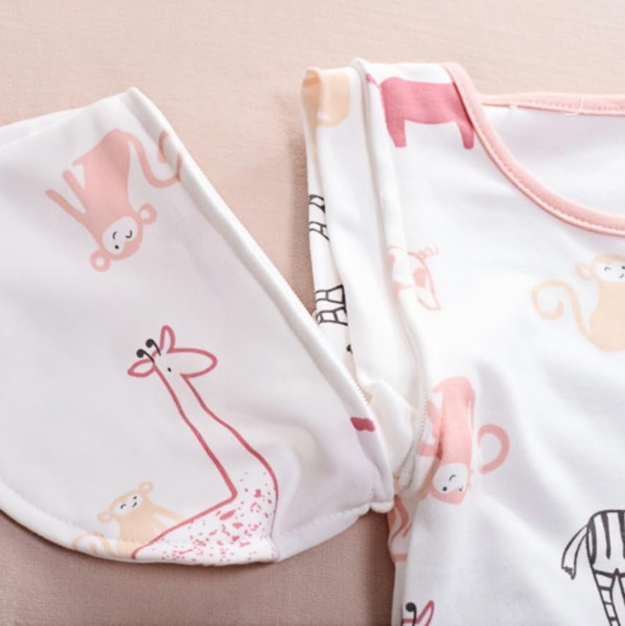 Premium Cotton Newborn Swaddle Sleep Sack with Zipper (0-3 Months)