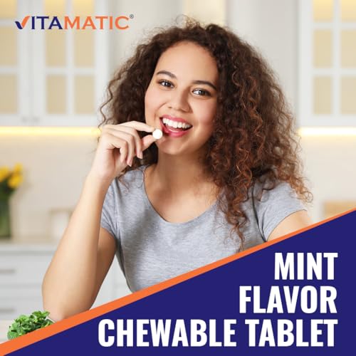 Vitamatic Salivarius Complex 10 Billion Mint Chewable Probiotics for Oral Health - 60 Count