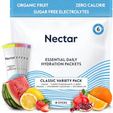 Nectar Hydration Packets - Electrolytes Powder Packets, No Sugar or Calories, Organic Fruit Liquid Daily IV Hydrate Packets (Variety 18 Pack)