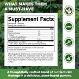 Vitamatic Sugar-Free Moringa Gummies - 10,000 mg Equivalent Per Serving, 60 Pectin-Based Gummies